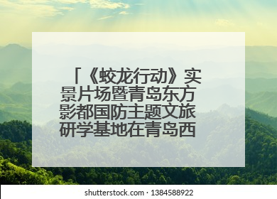 《蛟龙行动》实景片场暨青岛东方影都国防主题文旅研学基地在青岛西海岸新区开业