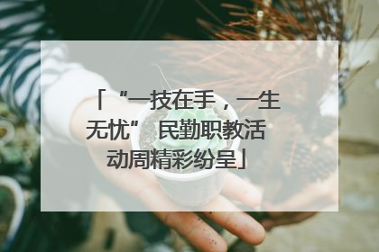 “一技在手，一生无忧” 民勤职教活动周精彩纷呈