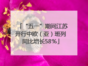 “五一”期间江苏开行中欧（亚）班列同比增长58％