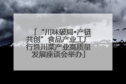 “川味破局•产链共创”食品产业工厂行暨川菜产业高质量发展座谈会举办
