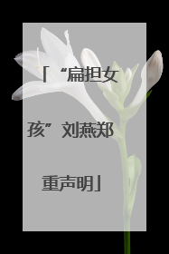 “扁担女孩”刘燕郑重声明
