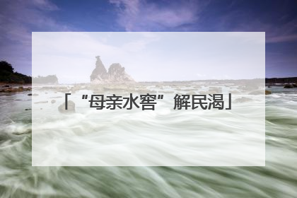 “母亲水窖”解民渴