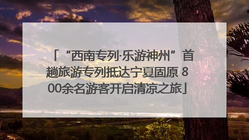 “西南专列·乐游神州”首趟旅游专列抵达宁夏固原 800余名游客开启清凉之旅