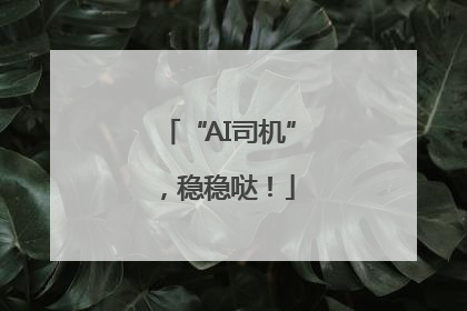 “AI司机”，稳稳哒！