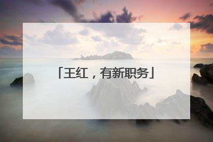 王红，有新职务