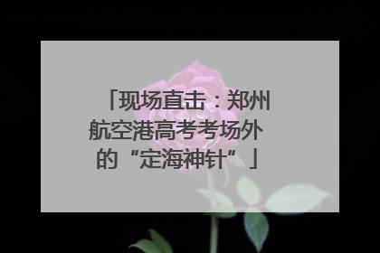 现场直击：郑州航空港高考考场外的“定海神针”