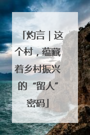 灼言｜这个村，蕴藏着乡村振兴的“留人”密码