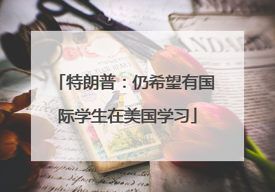 特朗普：仍希望有国际学生在美国学习