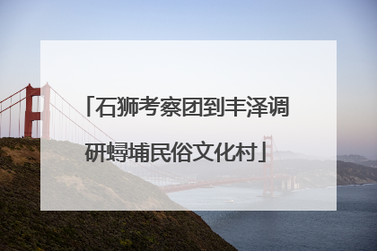 石狮考察团到丰泽调研蟳埔民俗文化村