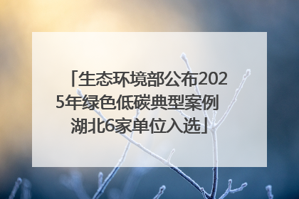 生态环境部公布2025年绿色低碳典型案例 湖北6家单位入选