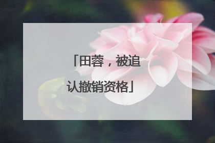 田蓉，被追认撤销资格