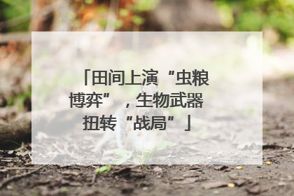 田间上演“虫粮博弈”，生物武器扭转“战局”