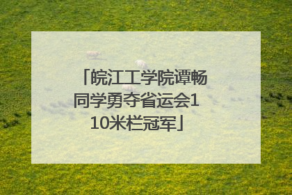 皖江工学院谭畅同学勇夺省运会110米栏冠军