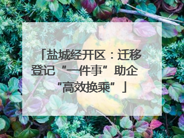 盐城经开区：迁移登记“一件事”助企“高效换乘”