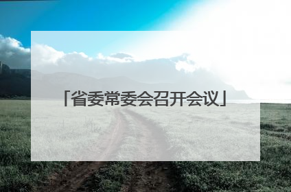 省委常委会召开会议