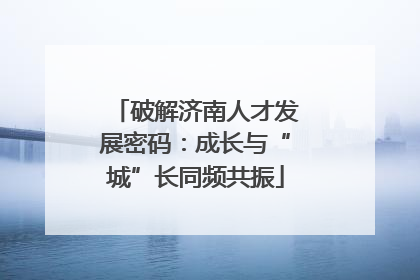 破解济南人才发展密码：成长与“城”长同频共振