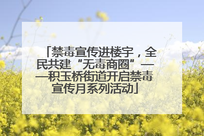 禁毒宣传进楼宇，全民共建“无毒商圈”——积玉桥街道开启禁毒宣传月系列活动