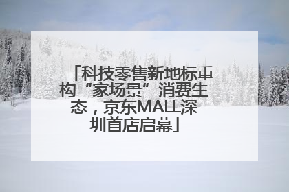 科技零售新地标重构“家场景”消费生态，京东MALL深圳首店启幕