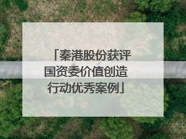 秦港股份获评国资委价值创造行动优秀案例
