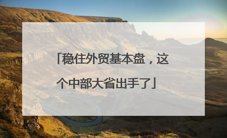 稳住外贸基本盘，这个中部大省出手了