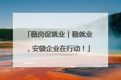 稳岗促就业｜稳就业，安徽企业在行动！