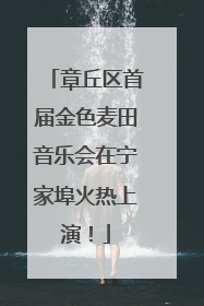 章丘区首届金色麦田音乐会在宁家埠火热上演！