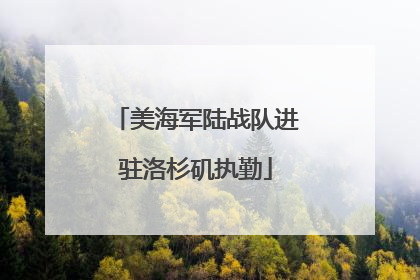 美海军陆战队进驻洛杉矶执勤