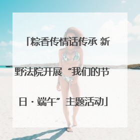粽香传情话传承 新野法院开展“我们的节日・端午”主题活动
