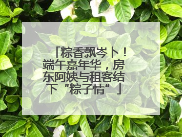 粽香飘岑卜！端午嘉年华，房东阿姨与租客结下“粽子情”