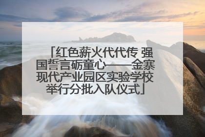 红色薪火代代传 强国誓言砺童心——金寨现代产业园区实验学校举行分批入队仪式