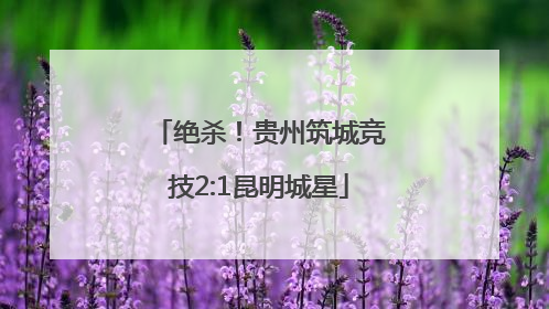 绝杀！贵州筑城竞技2:1昆明城星