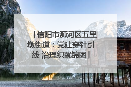 信阳市浉河区五里墩街道：党建穿针引线 治理织就锦图