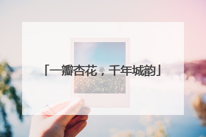 一瓣杏花，千年城韵