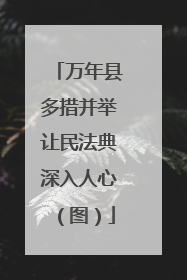万年县多措并举让民法典深入人心（图）