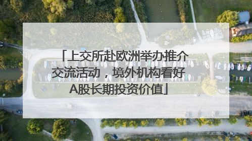 上交所赴欧洲举办推介交流活动，境外机构看好A股长期投资价值