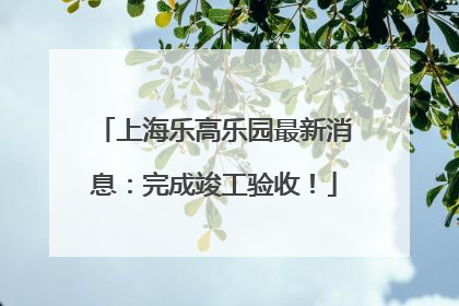 上海乐高乐园最新消息：完成竣工验收！