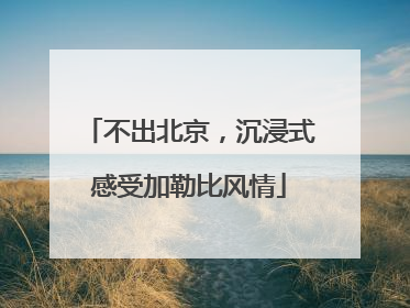 不出北京，沉浸式感受加勒比风情
