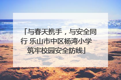 与春天携手，与安全同行 乐山市中区杨湾小学筑牢校园安全防线