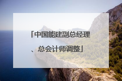 中国能建副总经理、总会计师调整