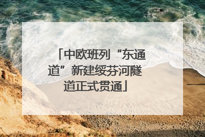 中欧班列“东通道”新建绥芬河隧道正式贯通