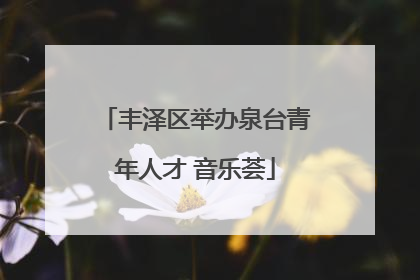 丰泽区举办泉台青年人才 音乐荟