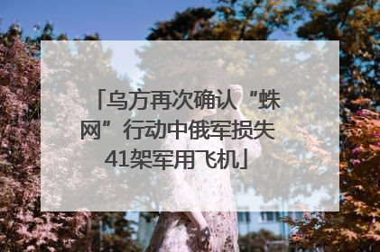 乌方再次确认“蛛网”行动中俄军损失41架军用飞机