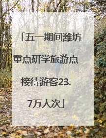 五一期间潍坊重点研学旅游点接待游客23.7万人次