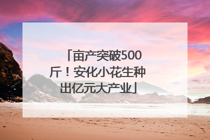 亩产突破500斤！安化小花生种出亿元大产业