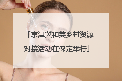 京津冀和美乡村资源对接活动在保定举行