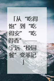 从“吃得饱”到“吃得安”“吃得香”——宁远“校园餐”变革记