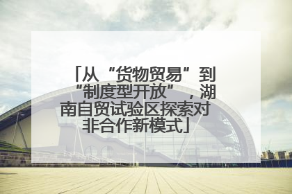 从“货物贸易”到“制度型开放”，湖南自贸试验区探索对非合作新模式