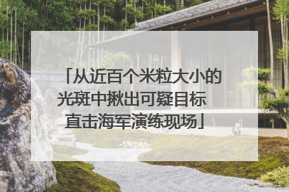 从近百个米粒大小的光斑中揪出可疑目标 直击海军演练现场