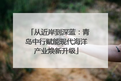 从近岸到深蓝：青岛中行赋能现代海洋产业焕新升级