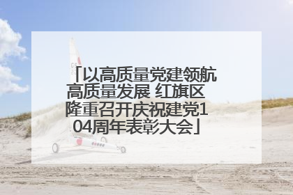 以高质量党建领航高质量发展 红旗区隆重召开庆祝建党104周年表彰大会